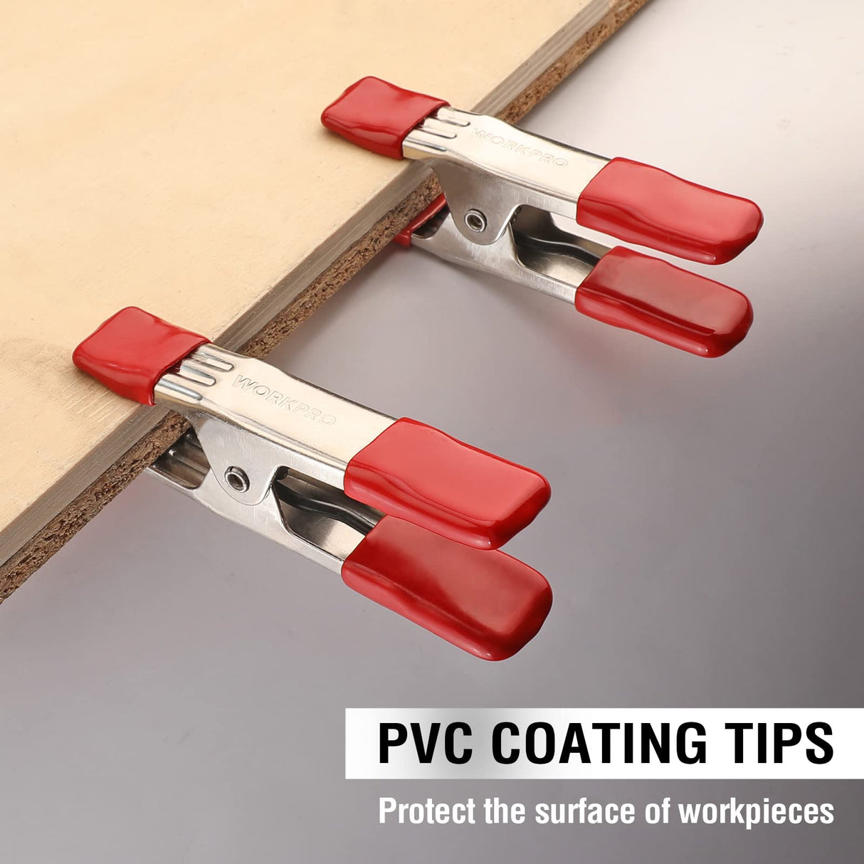 WORKPRO 20-Piece Steel Spring Clamp Set, 15pc 3/4" clamps, 5pc 1" clamps for Wood Working, DIY, Photo Studio Backdrops Backgrounds, W001401A WORKPRO