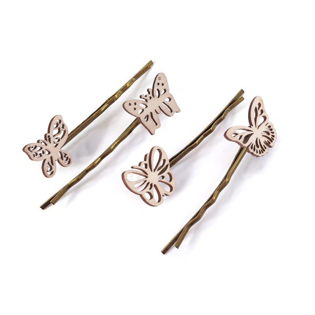 KitBeads 100pcs Random Butterfly Wooden Ornaments Butterfly Unfinished Wood Cutouts Slice Blank Wood Piece Embellishments for DIY Crafts KitBeads