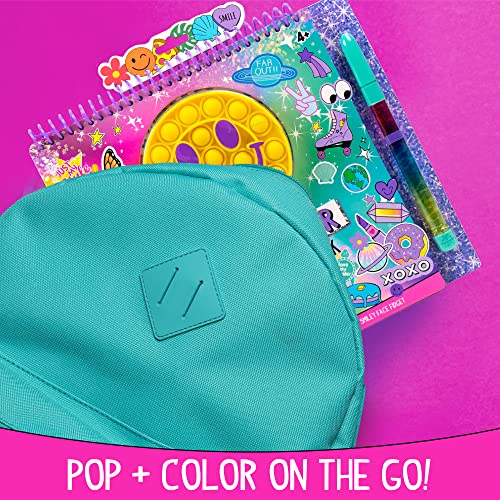 Just My Style Pop & Color Sketchbook, Creative Fidget Sketchbook and Pen Set, Great Weekend Activity, Includes Cute Puffy Stickers & Mindfulness Just My Style