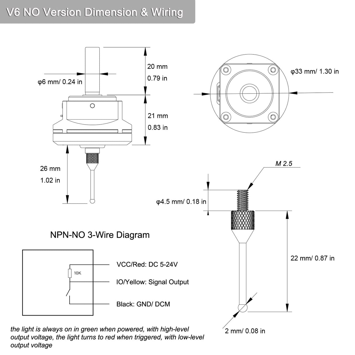 PGFUN CNC 3D Touch Probe Upgraded XYZ Axis Anti-roll Edge Finder Waterproof 3 Coordinate Measuring Sensor Kit with 6mm Shank & 6.5 Ft Cable, PGFUN