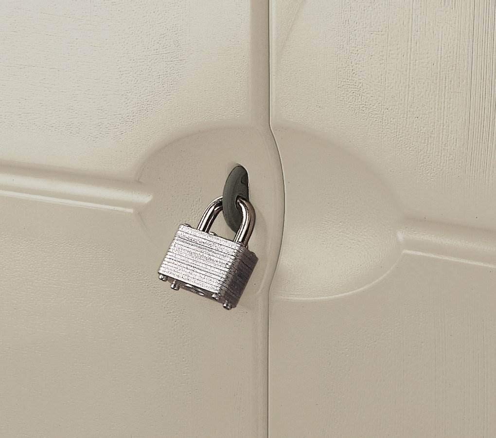 Rubbermaid Vertical Resin Weather Resistant Outdoor Storage Shed, 2x2.5 ft., Olive and Sandstone, for Garden/Backyard/Home/Pool Rubbermaid