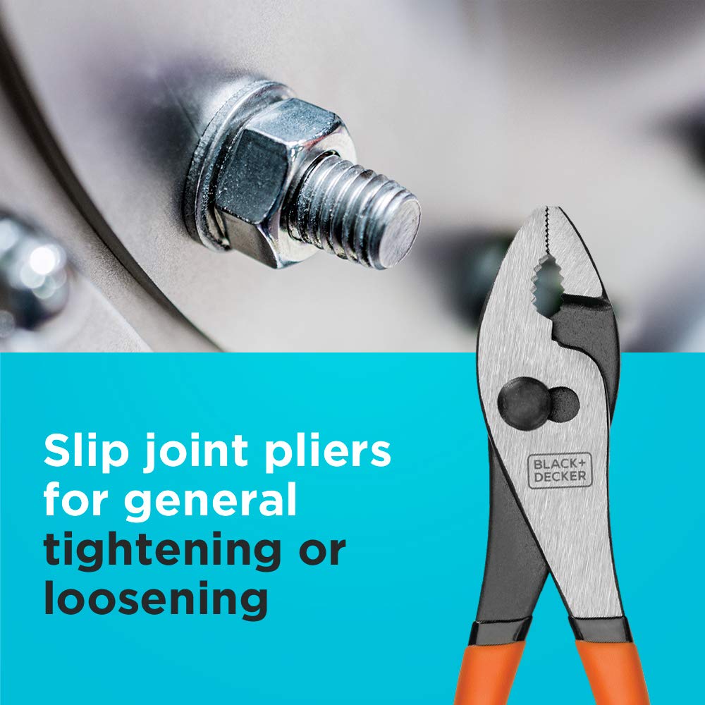 BLACK+DECKER Plier Set, 4-Piece (BDHT84002) BLACK+DECKER