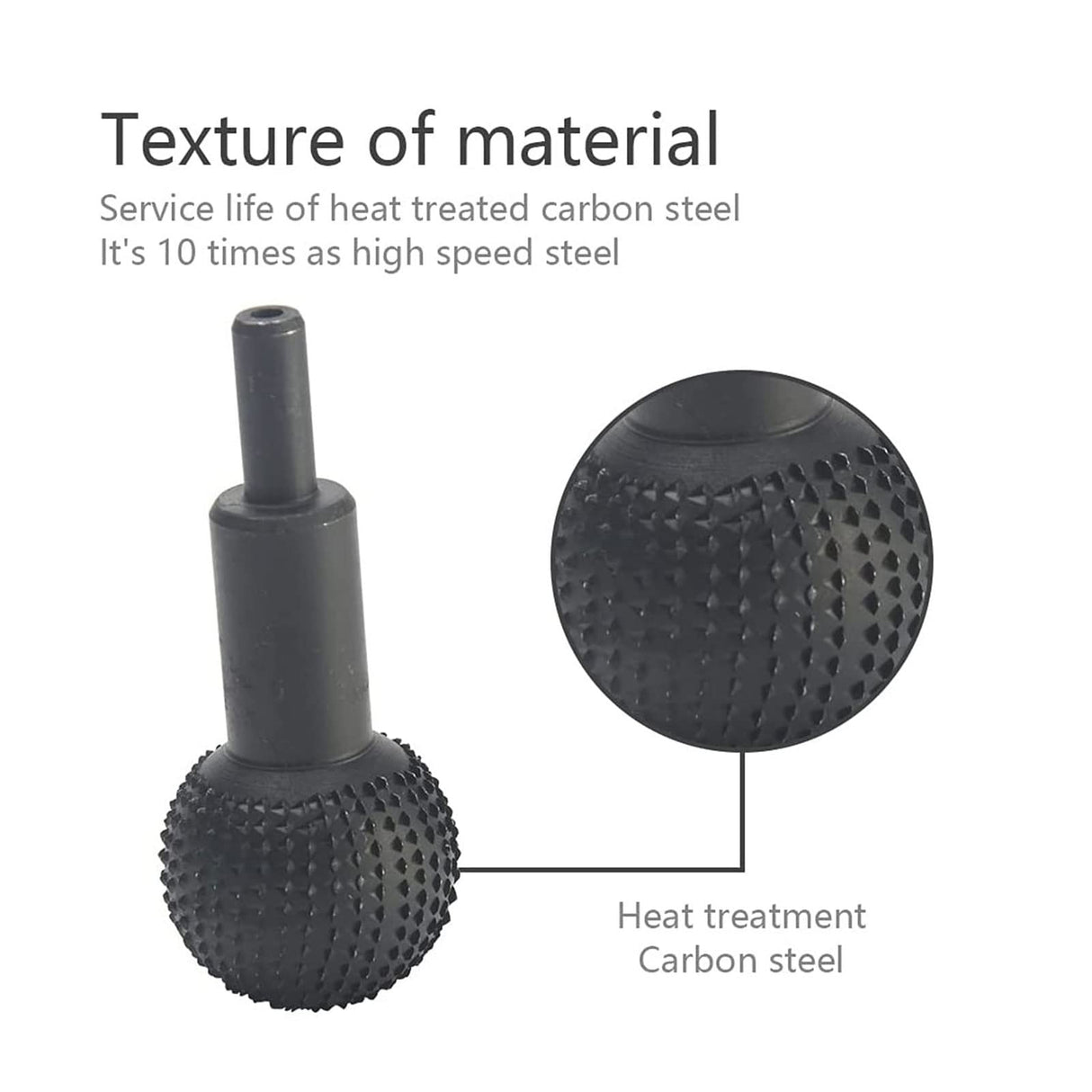 Woodworking Sphere Rotary Burr File Steel Wood Carving Spherical Polishing Grinding for Head 4cm Milling Cutter Wood Carving Kit for Beginners Power Generic