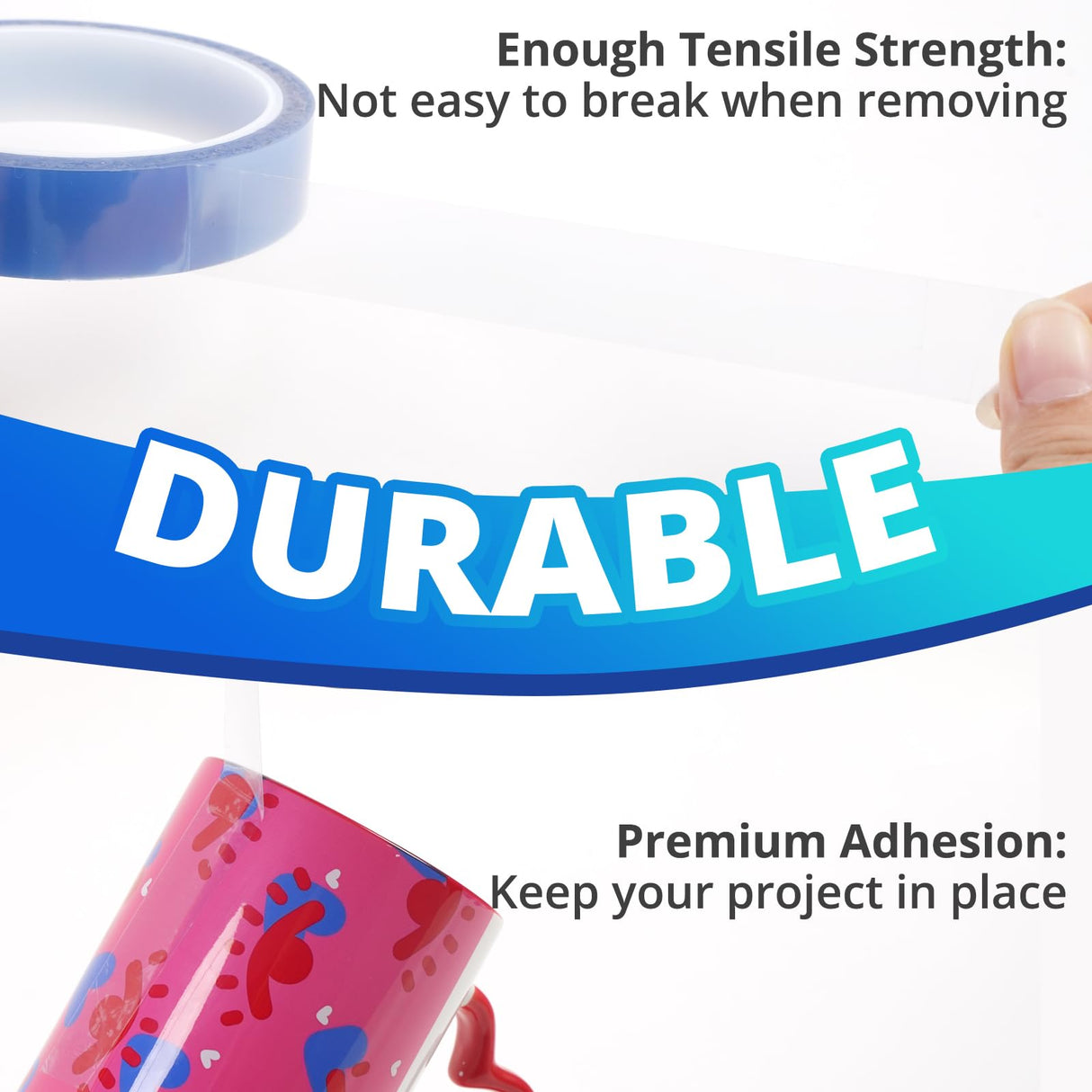 HTVRONT Heat Tape for Sublimation - Heat Resistant Tape 2 Rolls 20mm x 33m Sublimation Tape, No Residue Heat Transfer Tape for Sublimation Blanks HTVRONT