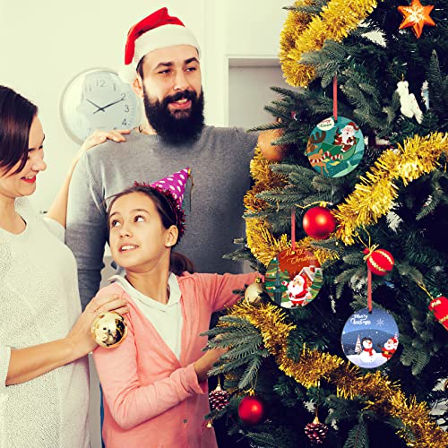 Valyria Sublimation Ornaments Blanks Bulk MDF Sublimation Christmas Ornament Blanks White Blank Christmas Tree Hanging Ornaments for Crafting DIY Valyria