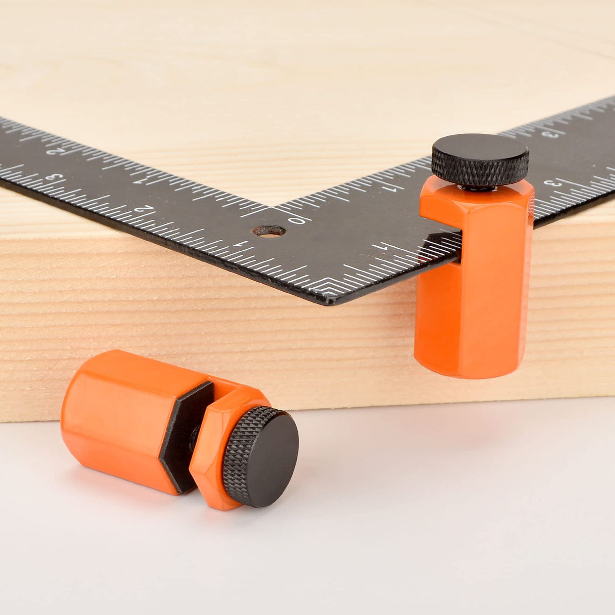 iGuerburn 2Pcs Stair Gauges for Framing Square, Stair Gauge Knobs for Layout Attachment Framing Jigs - Orange iGuerburn