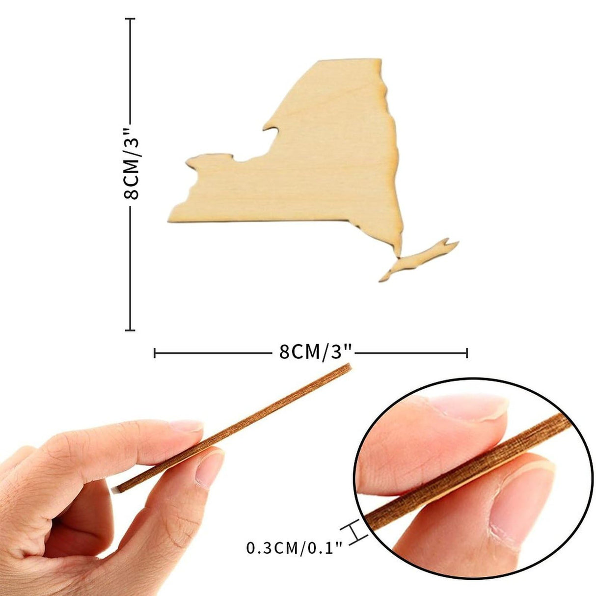 New York State Wood Craft Unfinished Wooden Cutout Art DIY Wooden Sign Inspirational Wall Plaque Farmhouse Hanging Wall Signs Decor for Grandpa Papa WoodArtSupply