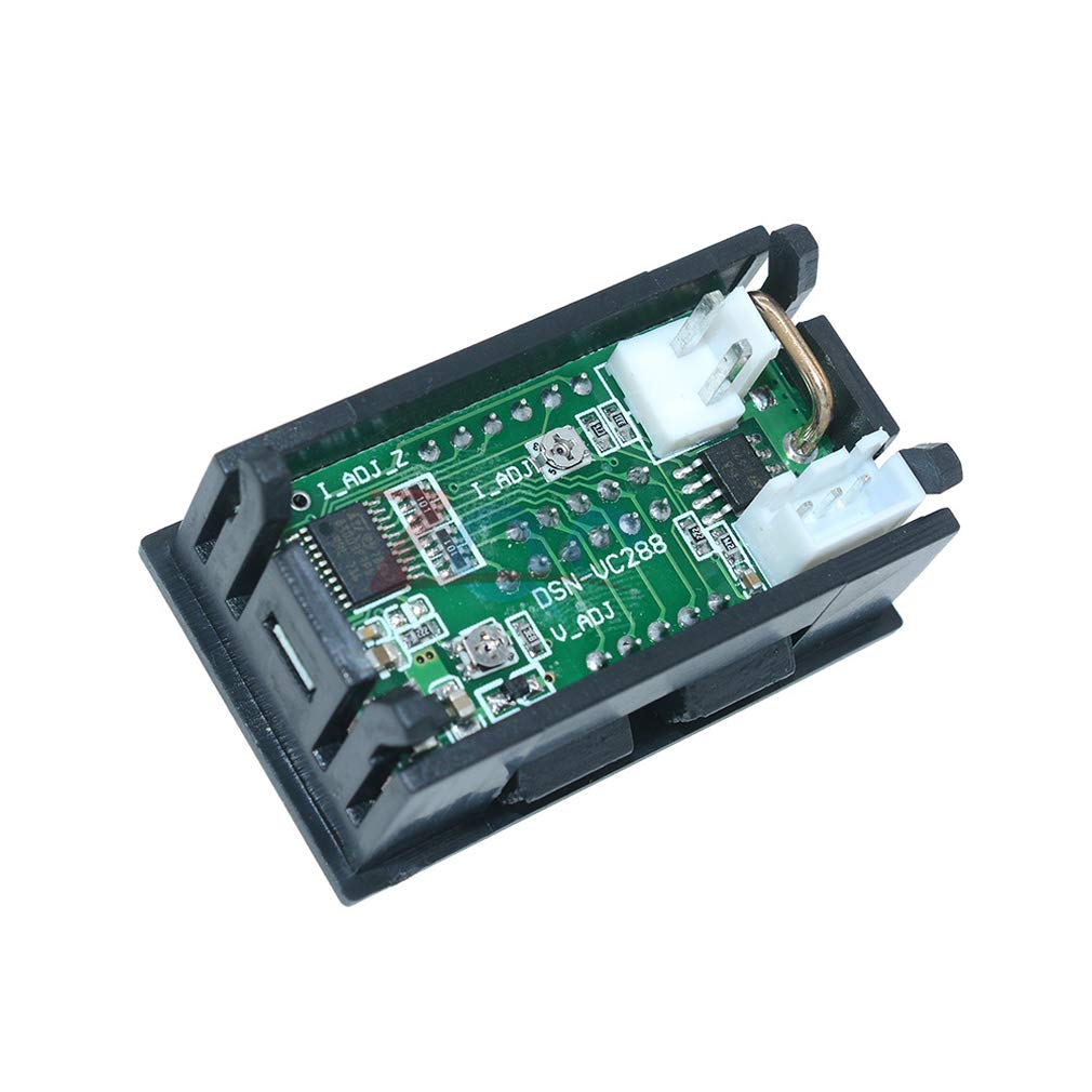 HiLetgo 2pcs 0.28" Digital Voltmeter Ammeter DC 100V 10A Amp Voltage Current Meter Tester 0.28 Inch 3 Bits Blue + Red Dual LED Display Panel with HiLetgo