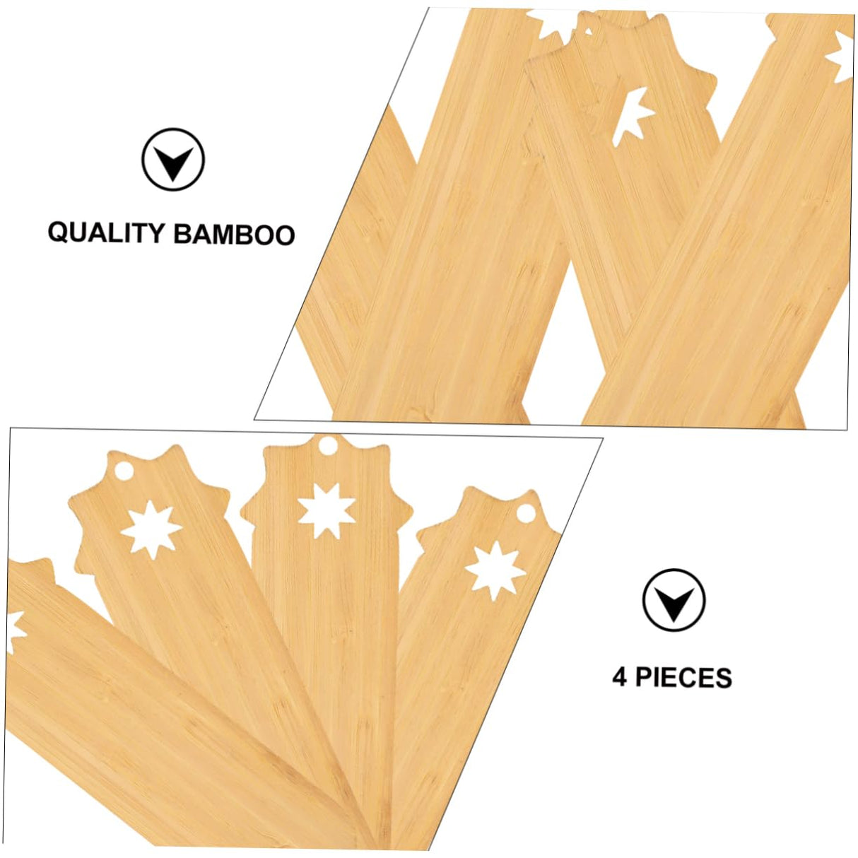 FUNOMOCYA 4pcs Bamboo Bookmark Wooden Bookmark Student Unfinished Wood Bookmarks Fruitmark Acrylic Bookmark Blanks Bag Hanging Pendant Crafts for FUNOMOCYA