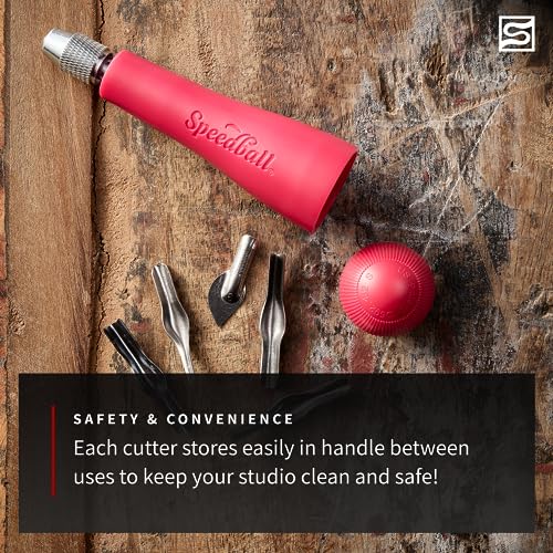 Speedball Super Value Block Printing Starter Kit – Includes Ink, Brayer, Lino Handle and Cutters, Speedy-Carve Speedball