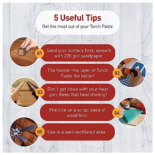 Torch Paste - The Original Wood Burning Paste | Made in USA | Heat Activated Non-Toxic Paste for Crafting & Stencil Wood Burning | Accurately & Torch Paste