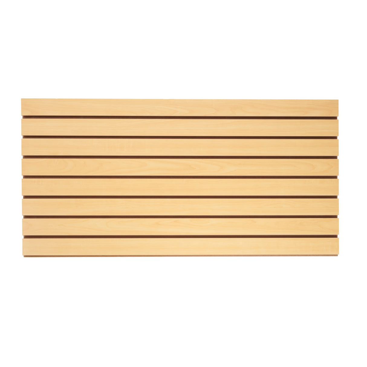 SSWBasics 4 ft x 2 ft Horizontal Maple Slatwall Easy Organizer Panels (24"H x 48"L) - Pack of 2 - Perfect for Retail Store, Garage Wall, and Craft SSWBasics