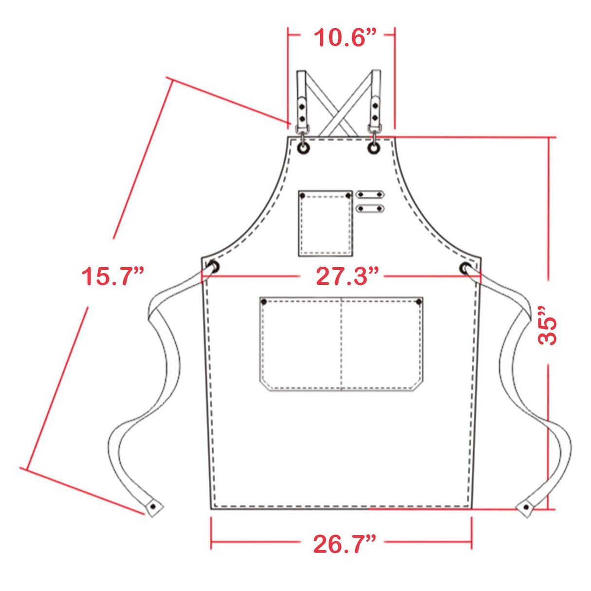 carrotez Adjustable Over sized Plus Size Canvas Apron with Pockets Men and Women Aprons carrotez