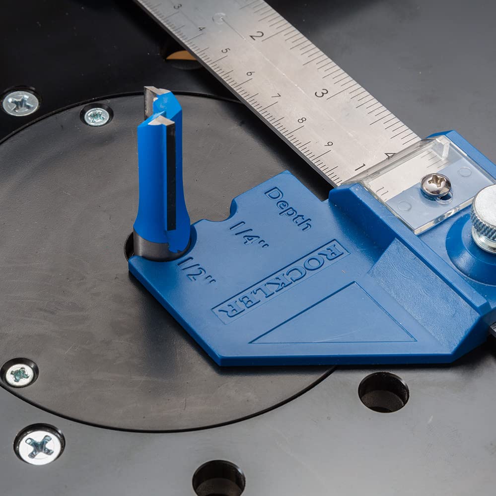 12” Router Bit Center/Depth Gauge Tool – Steel Gauge Woodworking Measuring Tools – Router Bits Depth & Height Measurement Tool – Accurate Router ROCKLER