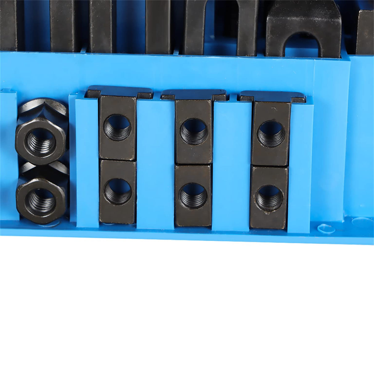 mitoharet 58 Pc 1/2 Inch T-Slot Hold Down Clamp Clamping Kit Mill Machinist Set Replacement for Bridgeport Milling Machine with Plastic Storage Box mitoharet