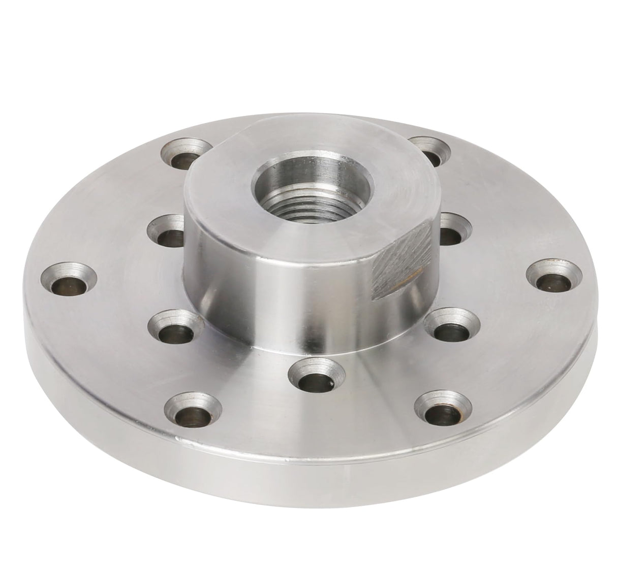 VINWOX 4" Wood Lathe Steel Faceplate, 3/4”x16TPI Spindle Thread Woodworking Machine Chuck Face Plate VINWOX