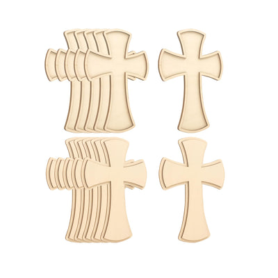 12 Pack 9 Inch Unfinished Wooden Crosses Blank Wood Cross for DIY Crafts