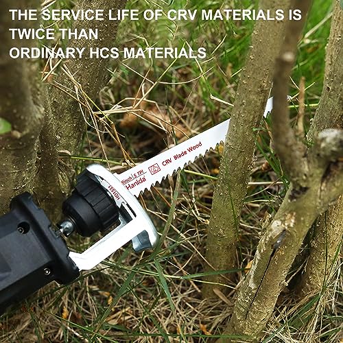 Hanida 9-Inch Wood Pruning Saw Blades for Reciprocating/Sawzall Saws - Wood Cutting Set - 12 Pack Hanida
