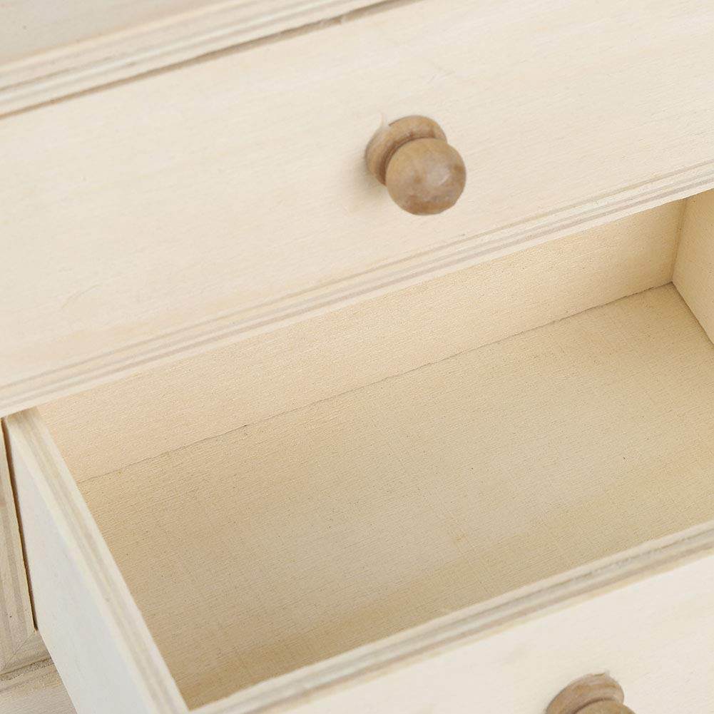 HERCHR Natural Wooden Desktop Organizer, Unfinished Wood Drawer Organizer with 2 Drawers Mini Storage Drawers for Office Desk Organizer, DIY Project HERCHR