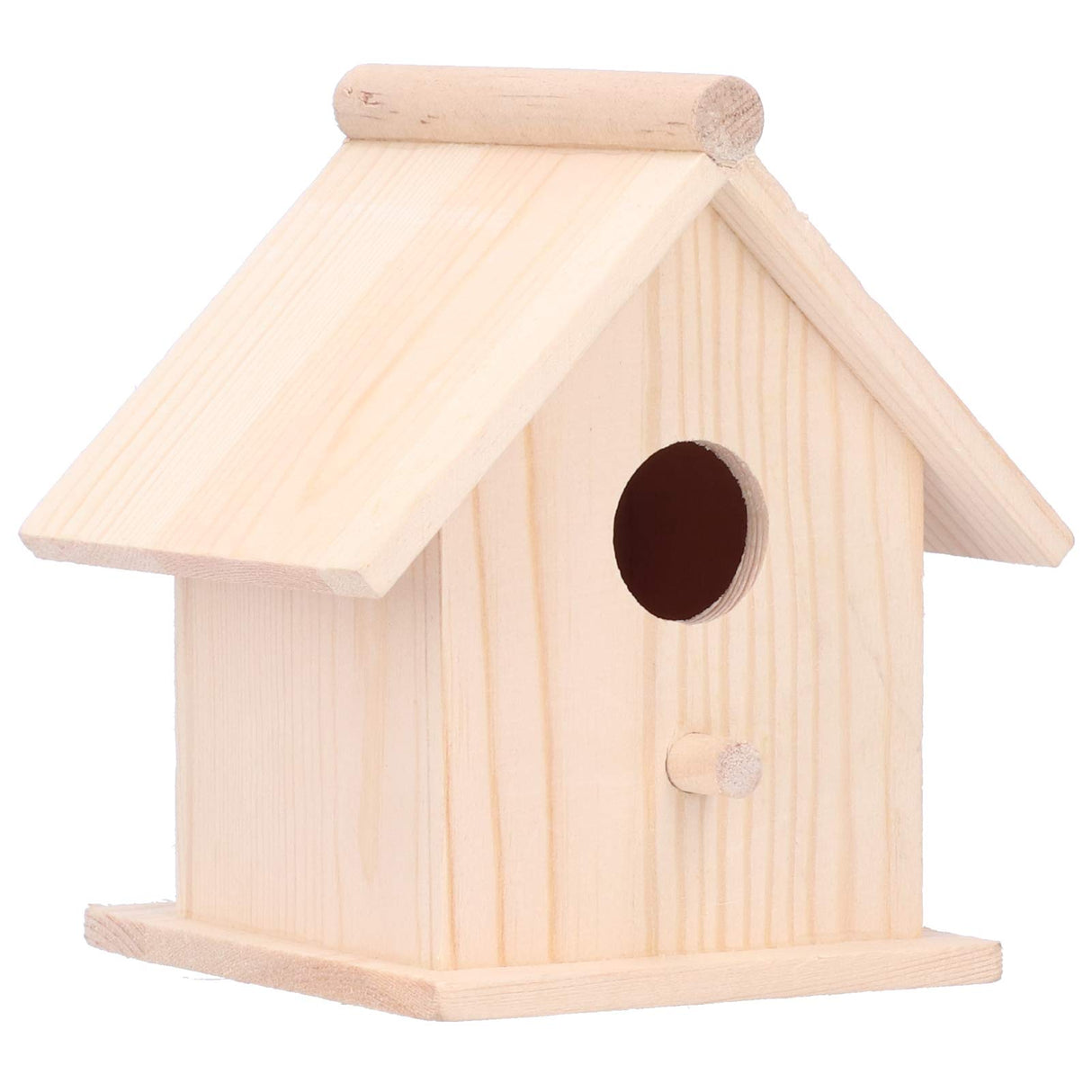 Bird Nests Decor Creative Ornament Bird House Wooden Outdoor Birds Nests Cage Garden Bird Feeder Box Solid Wood Bird Housewooden Small for Motheaten Yosoo