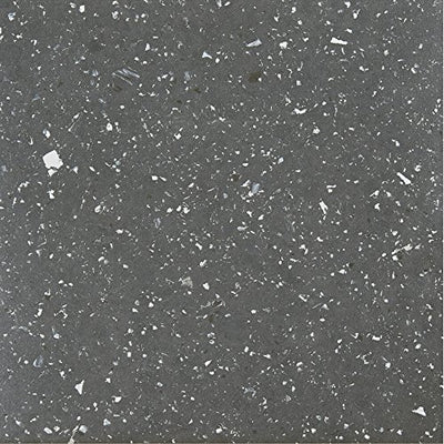 Sterling Self Adhesive 12-Inch Vinyl Floor Tiles, 20 Tiles - 12" x 12", Black Speckled Granite Pattern - Peel & Stick, DIY Flooring for Kitchen,