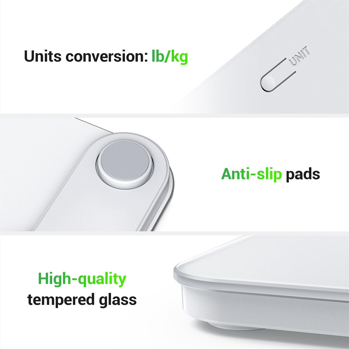 Ovutek Bathroom Scale for Body Weight, Highly Accurate Digital Weighing Machine for People, Upgraded Batteries Included, Compact Size, LED Display, OVUTEK