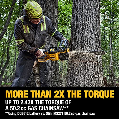DEWALT 60V MAX Cordless Chainsaw Kit, 20 in., Battery & Charger Included (DCCS677Y1) DEWALT