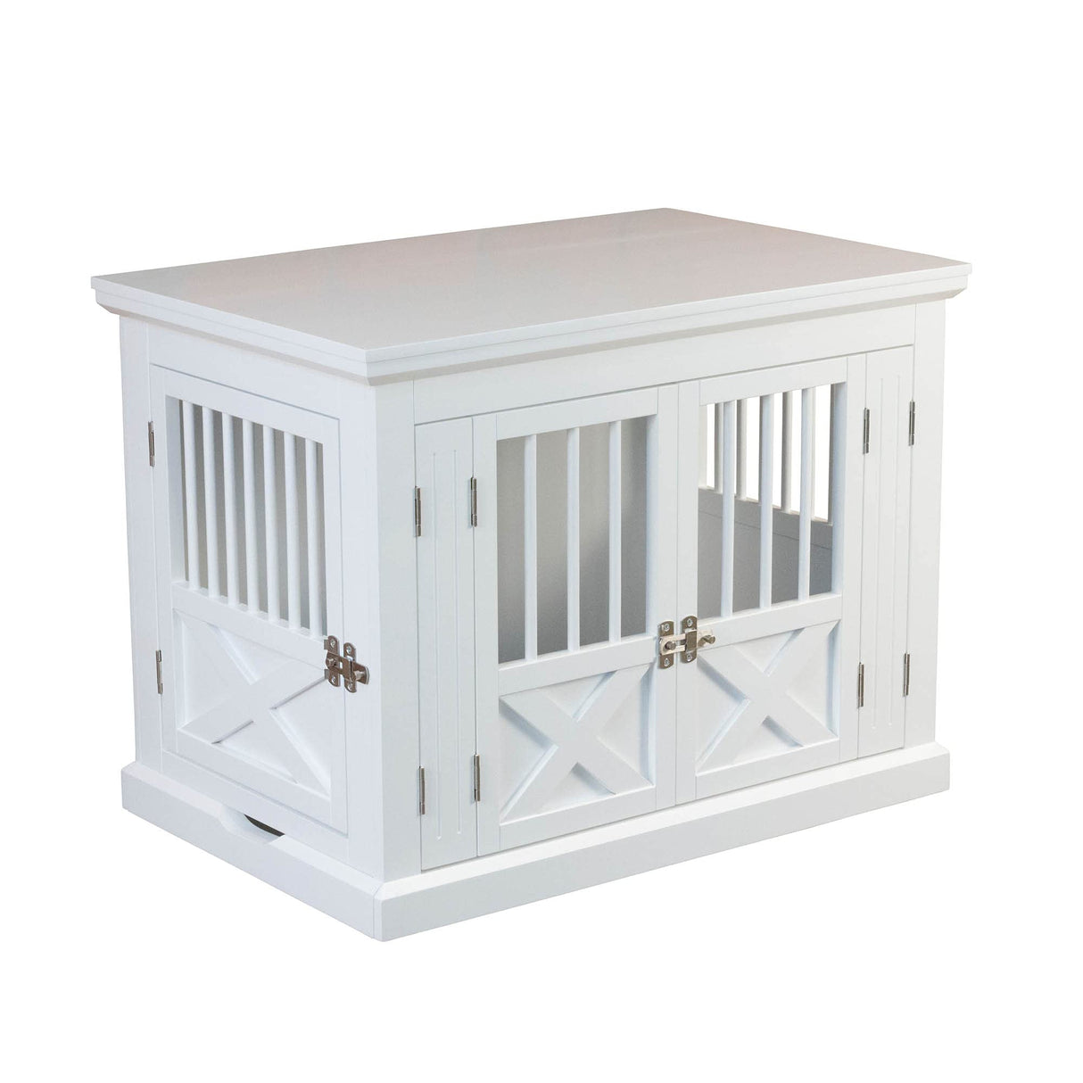 zoovilla Merry Products Triple Door Medium Dog Crate, Dog Kennel, Dog Cage, White zoovilla