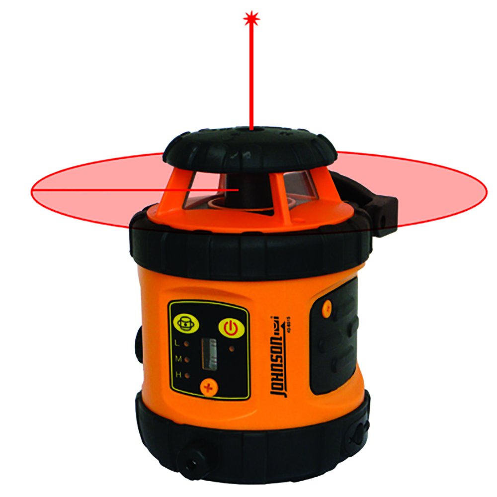 Johnson Level & Tool 40-6517 Self-Leveling Rotary Laser System, 29 x 7", Red, 1 Kit Johnson