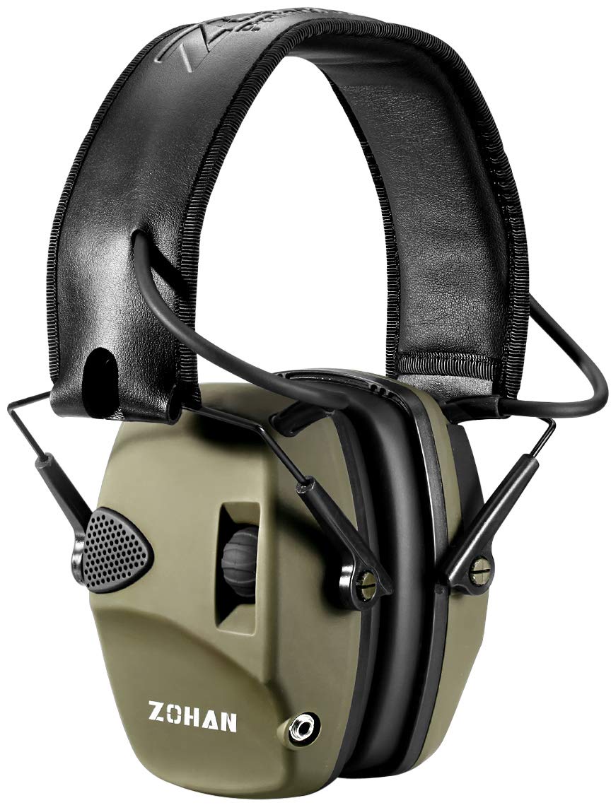 ZOHAN EM054 Electronic Shooting Ear Protection with Sound Amplification, Slim Active Noise Reduction Earmuffs for Gun Range ZOHAN