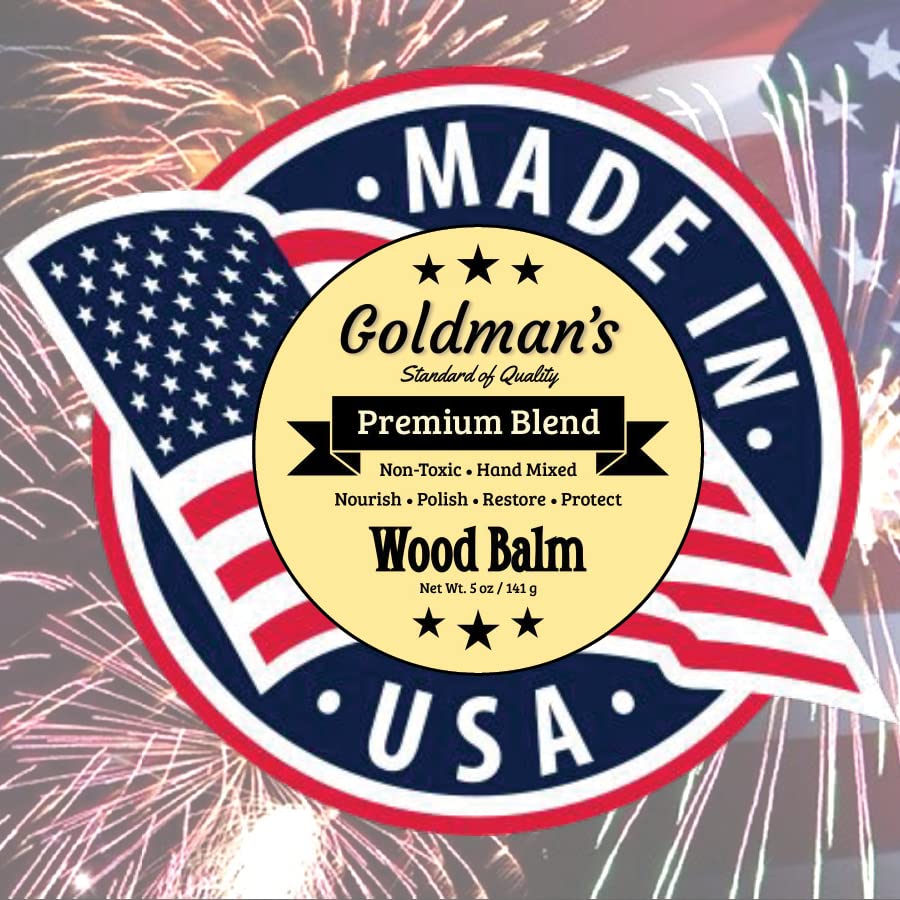 Goldman's Wood Balm - Cutting Board Finish - Paste Wax - Wood Wax - Paste Wax for Wood - Wood Sealer - All Natural - Non Toxic - Food Grade - Wood WoodArtSupply