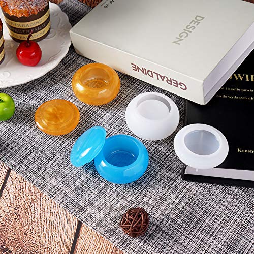 Resin Box Molds, Gartful Silicone Bottle Resin Molds with Lids, Storage Container Epoxy Casting Molds for Storing Jewelry Earrings, Rings, Coins, Gartful