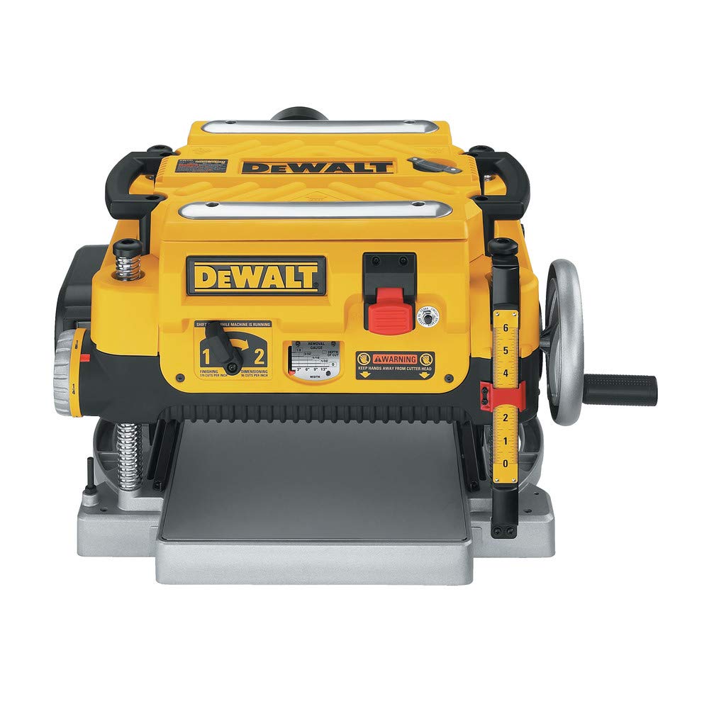 DEWALT Planer, Thickness Planer, 13-Inch, 3 Knife for Larger Cuts, Two Speed 20,000 RPM Motor, Corded (DW735) DEWALT