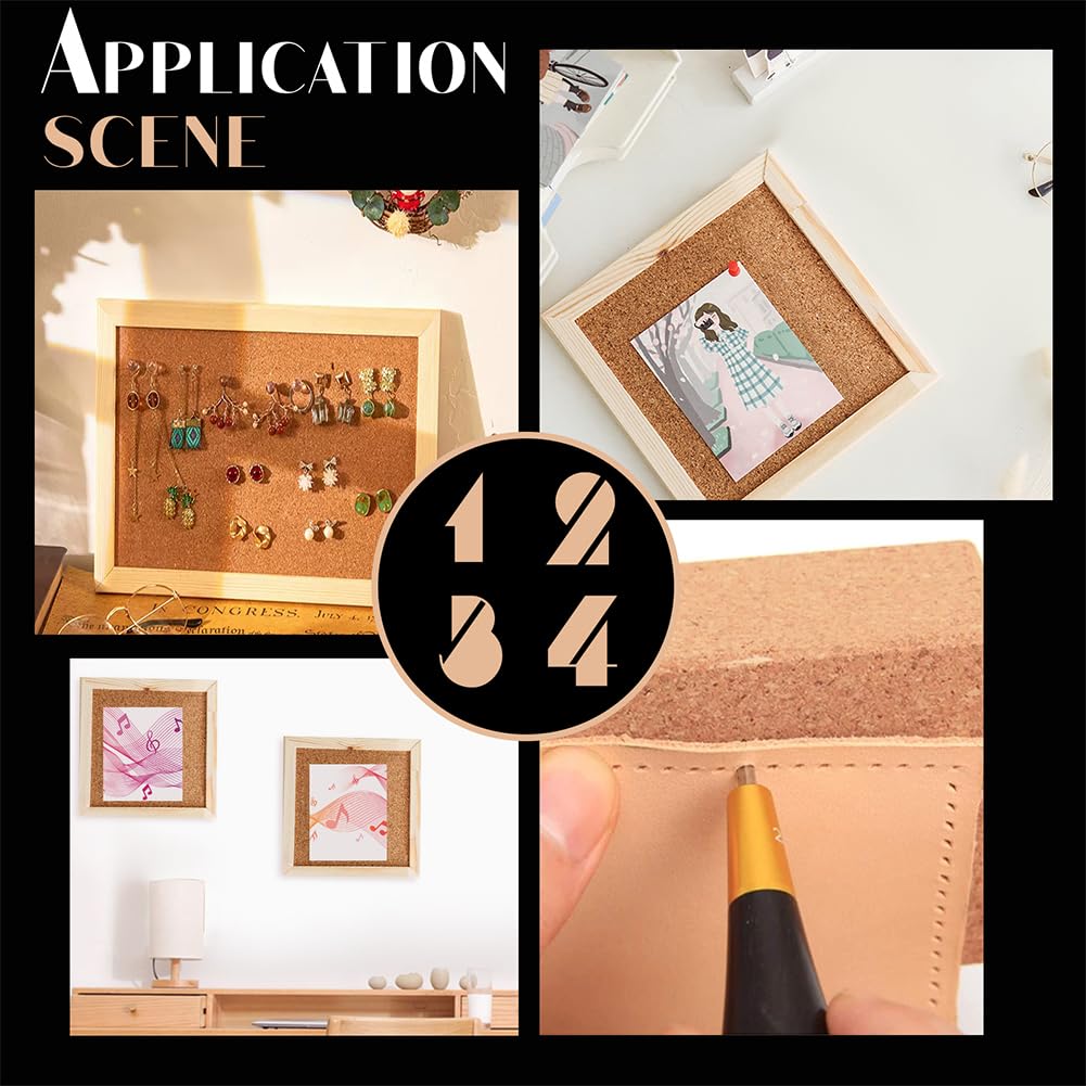 OLYCRAFT 2PCS Square Bulletin Boards 6 x 6 inch Non Self-Adhesive Wood Cork Board 0.6 inch Thick Square Cork Board Cork Tiles for Wall Decoration, OLYCRAFT