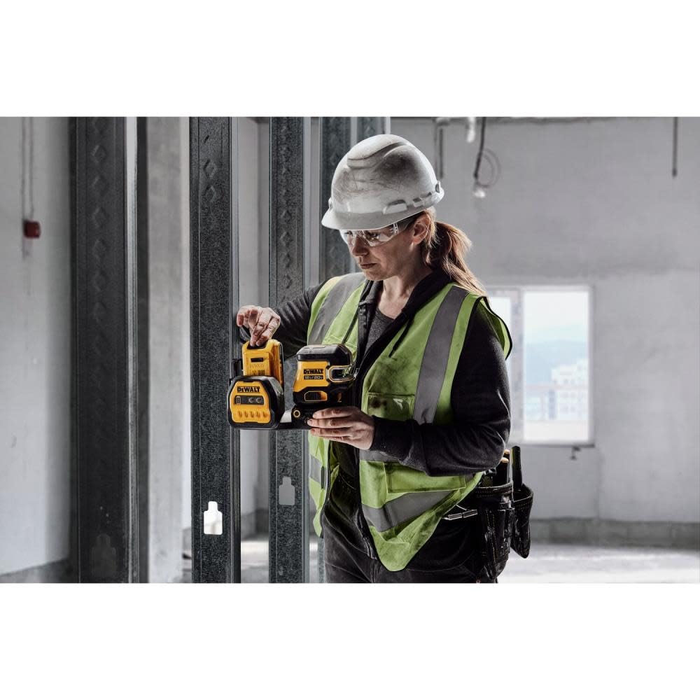 DEWALT 20V/12V MAX Laser Level, 2 Spot Laser and Cross Line Laser, Green, Bare Tool Only (DCLE34220GB) DEWALT