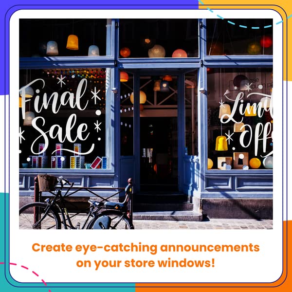 Chalkola 6 White Liquid Chalk Markers - White Dry Erase Liquid Chalk Pens for Chalkboard Signs, Blackboard, Car Window, Glass, Bistro | Variety pack Chalkola