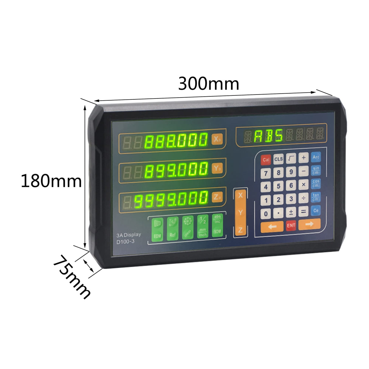 Baykunl18" 20" 36" Digital Readout 3 Axis DRO Display for Bridgeport Milling Lathe Machine 470mm+520mm+920mm Travel Length, US Stock Baykunl