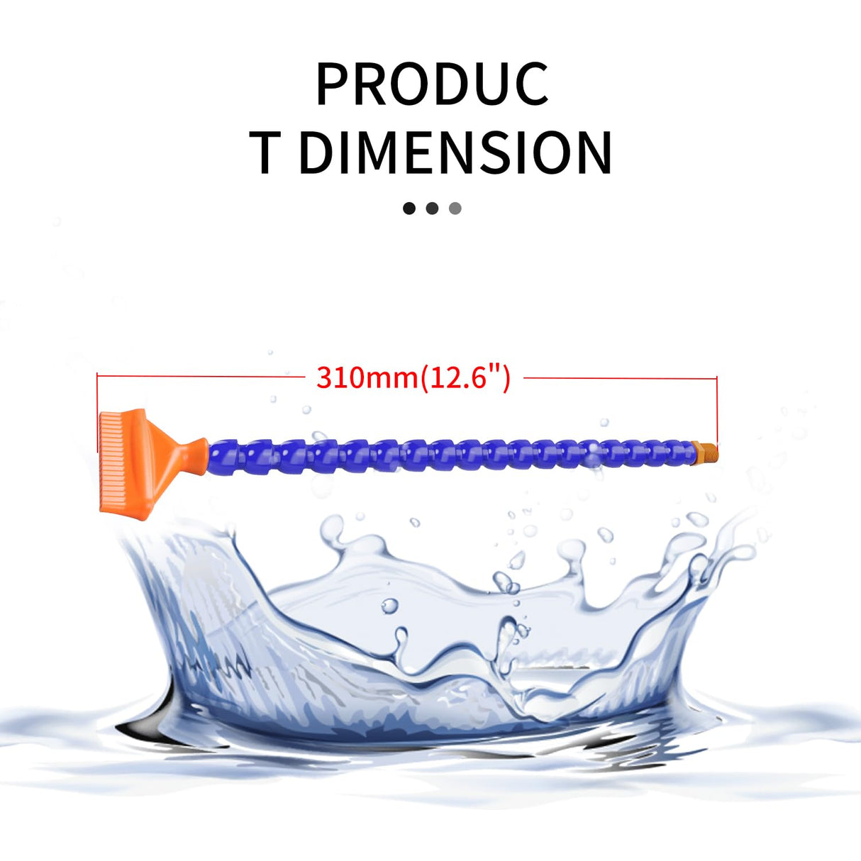 Aopin Plastic 1/4" Thread Flexible Cutting Fluid Oil and Water Cooling Hose With Adjustable Stability Angle With Bandwidth Flat Nozzle for Aopin