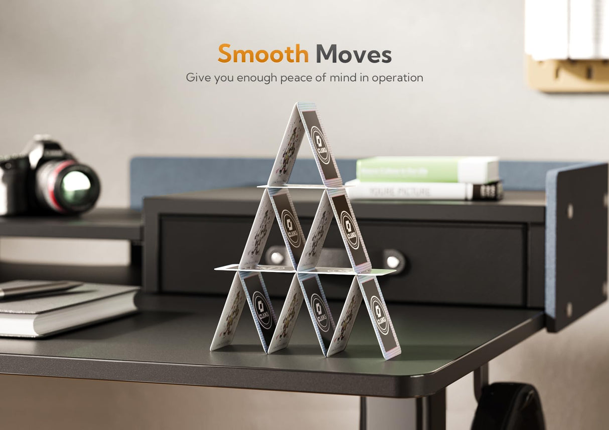 Claiks Standing Desk with Drawers, Stand Up Electric Standing Desk Adjustable Height, Sit Stand Desk with Storage Shelf and Splice Board, 55 Inch, Claiks