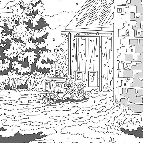 Dimensions On The Farm Paint by Number Kit for Adults and Kids, 14" x 11", Multicolor Dimensions