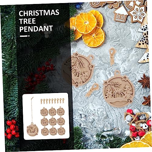 Abaodam Unfinished Wooden Cutouts 30 pcs Double Decorative Wood Chips Christmas Hanging Decorations Toy for Kids Toys for Kids Graffiti Wooden Slices Abaodam