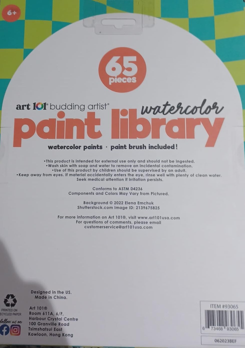 Art 101 watrecolor paints Art 101 USA