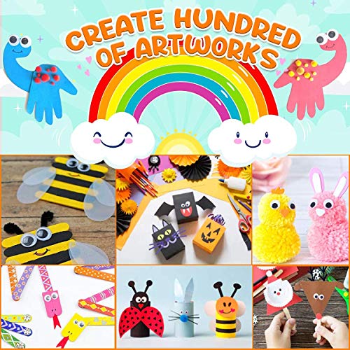 Goodyking Arts and Crafts Supplies for Kids - All in One Kids Crafts Toddler Activities Kids School Supplies Age 4 5 6 7 8 Years Old Craft Art Supply Goody King