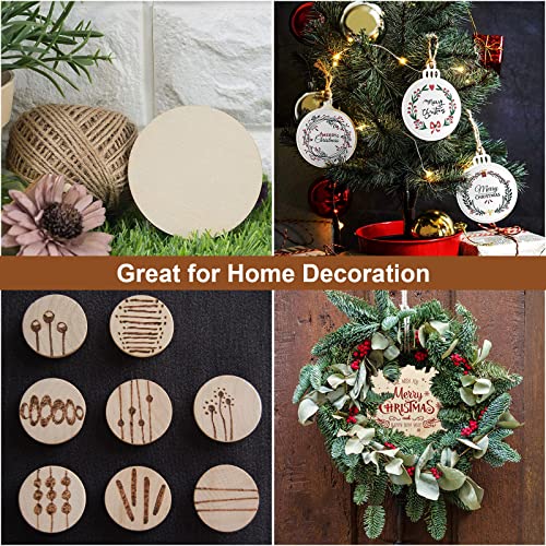 CYEAH 20 PCS Round Wood Circles for Crafts, 10 Inch Unfinished Wooden Circles Wood Rounds Wood Plaque for Making Craft, Home Decor, Wood Burning CYEAH