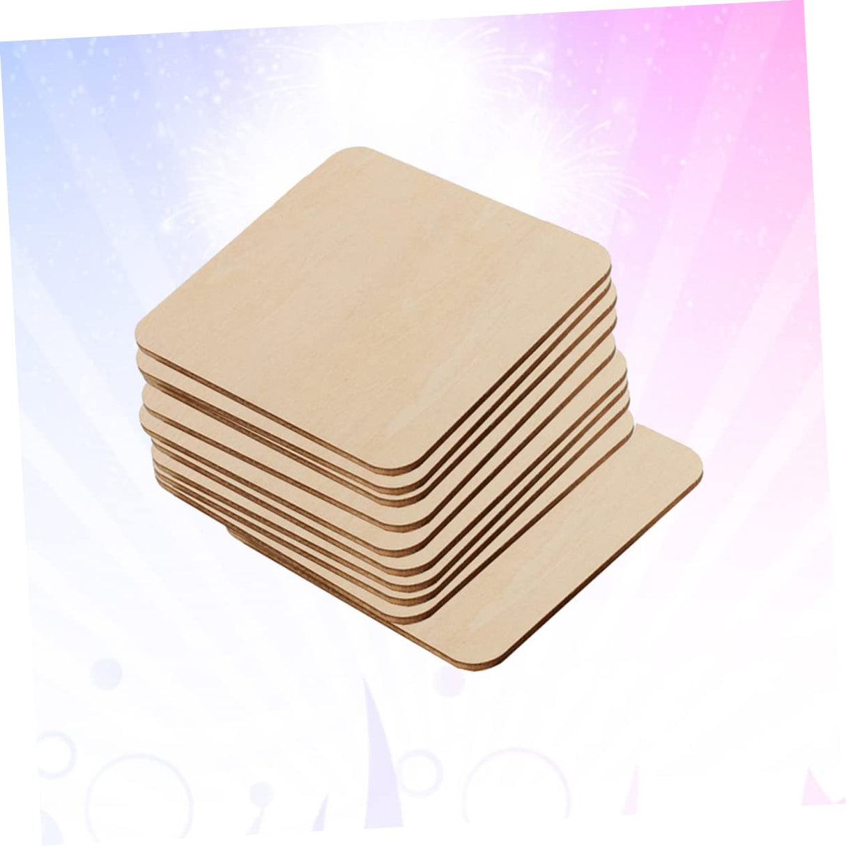 BESPORTBLE 20pcs Wooden Square Cutouts Square Wood Cutout DIY Cutouts Crafts Jewelry Accessories Unfinished Wood Crafts Natural Wood Slices Wooden BESPORTBLE