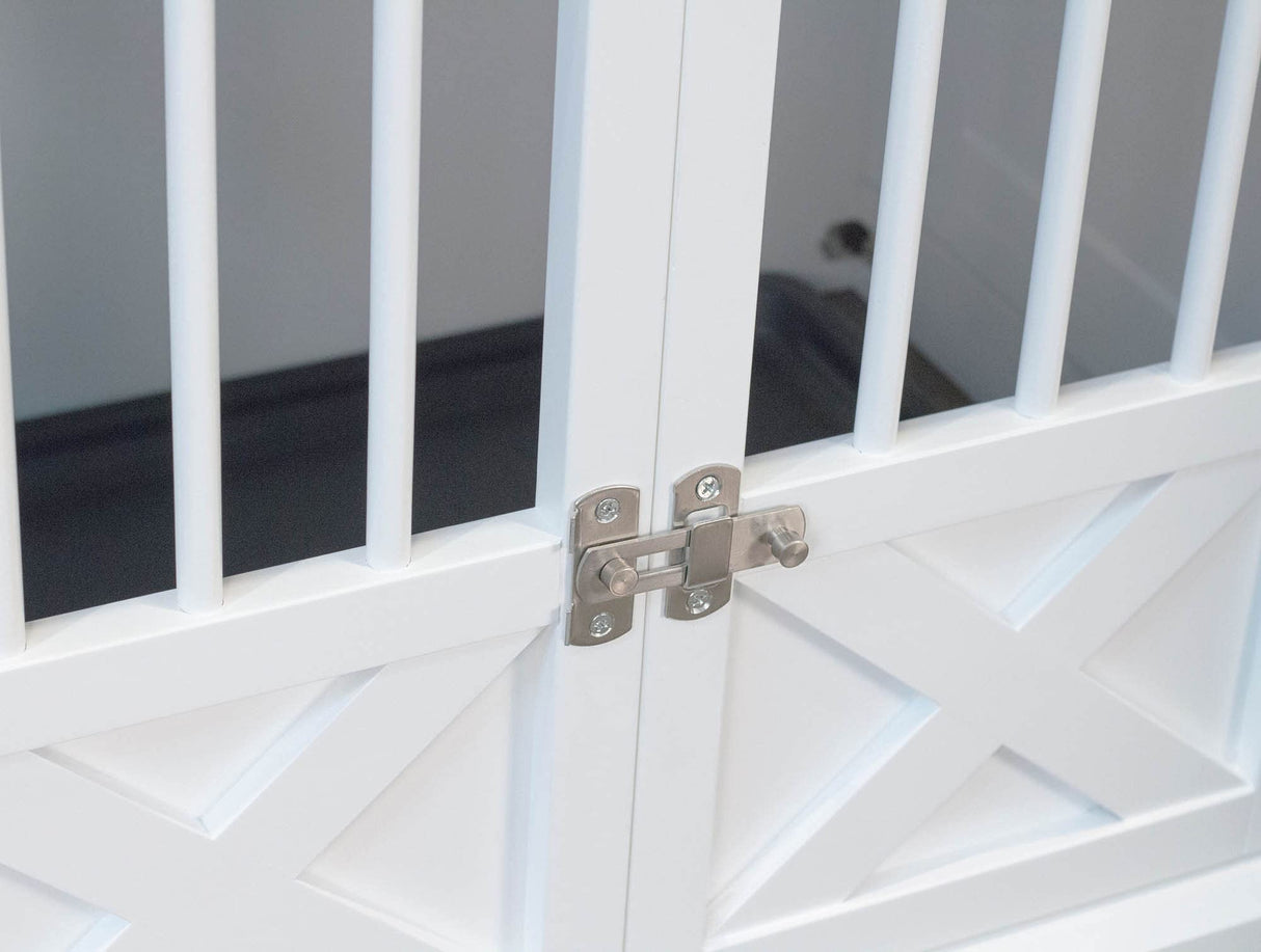 zoovilla Merry Products Triple Door Medium Dog Crate, Dog Kennel, Dog Cage, White zoovilla