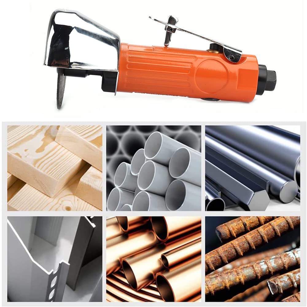 Air Cut Off Tool with 5Pcs 3-inch Cut-Off Wheels, Pneumatic Metal Sheet Cutting Tool, Heavy Duty Air Cutter Cut off Tool Baisiky
