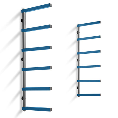 ROCKLER 6-Tier Lumber Storage Racks, Wall Mounting Shop, Basement, or Garage Organizer | Wall Storage Garage Shelf to Keep Lumber, Molding, & More -