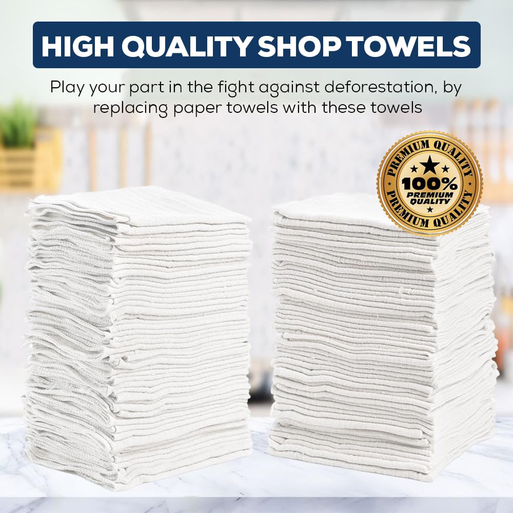 Simpli-Magic 79170 Shop Towels, White, 500 Pack SIMPLI-MAGIC