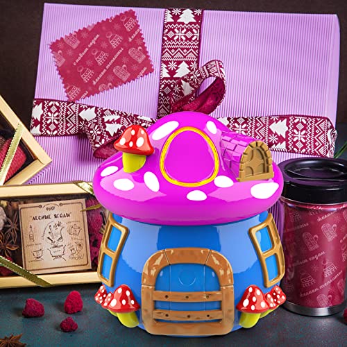 Juome Resin Molds Silicone, Mushroom Jars Silicone Molds for Epoxy Resin Casting, Resin Jar Mold with Lid for DIY Jewelry Storage Box, Candy Juome